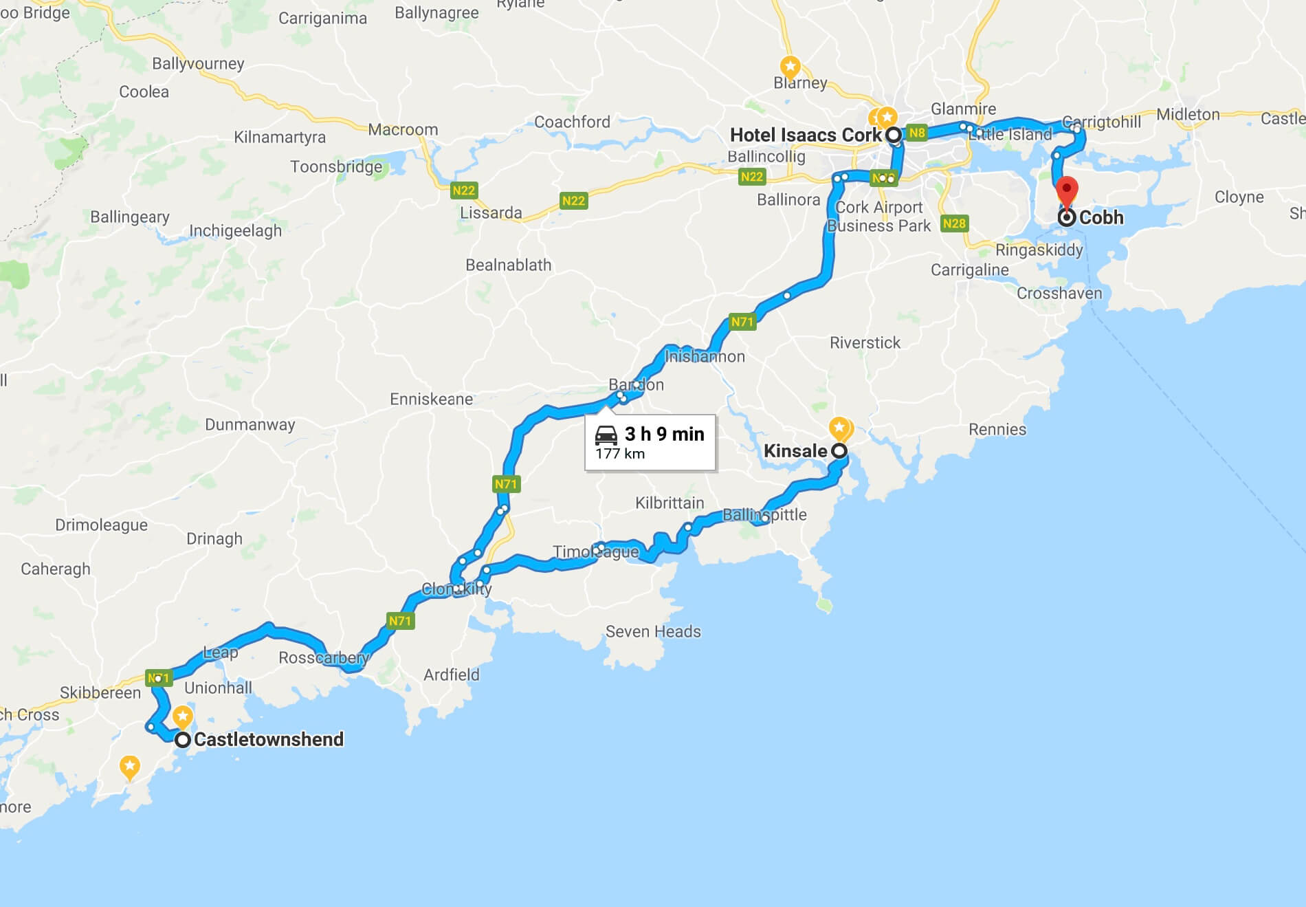 West Cork Peninsula to Kinsale to Cork City to Cobh Day 6 and 7