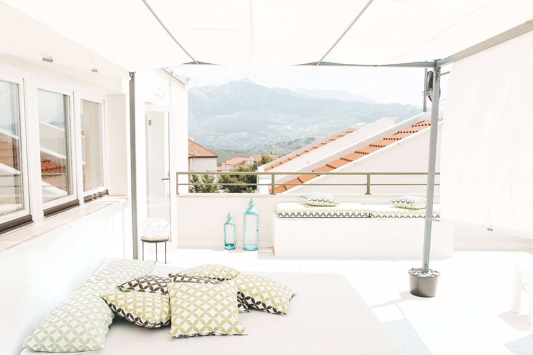 Beautiful outdoor rooftop vibes the Bohoho Croatia, villas in croatia, villa split, villas in split croatia, accommodation split croatia